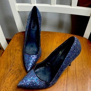 Blue Sparkly Pumps